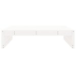 vidaXL Repose-pied de jardin 120x80 cm blanc bois de pin massif