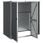 vidaXL Abri à outils de jardin anthracite 161x89x161cm acier galvanisé
