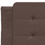 vidaXL Cadre de lit avec tête de lit marron 90x200 cm Similicuir