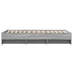 vidaXL Cadre de lit sonoma gris 100x200 cm bois d'ingénierie