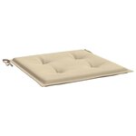 vidaXL Coussins de chaise jardin lot de 2 beige 40x40x3cm tissu oxford