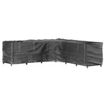 vidaXL Housse de salon de jardin en forme de L 18 œillets 220x285x80cm