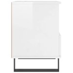 vidaXL Table de chevet Blanc brillant 40x35x50 cm Bois d’ingénierie