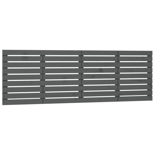 vidaXL Tête de lit murale Gris 166x3x63 cm Bois massif de pin