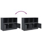 vidaXL Buffet anthracite 99x39x73 cm acier