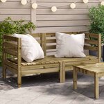 vidaXL Canapés d'angle de jardin 2 Pièces bois de pin imprégné