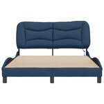 vidaXL Cadre de lit avec lumières LED bleu 140x200 cm tissu
