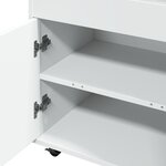 vidaXL Chariot de bar blanc 60x39 5x89 cm bois d'ingénierie