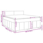 vidaXL Sommier à lattes de lit avec matelas Crème 180x200 cm Tissu