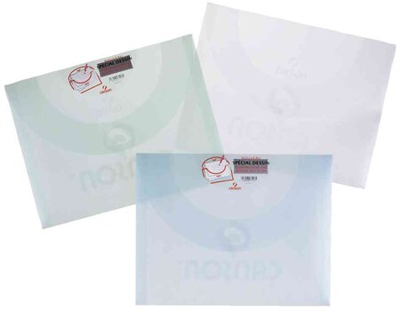 Paquet de 10 pochettes de rangement à dessin 370 x 470 mm Plastique  Couleurs assorties CANSON - La Poste