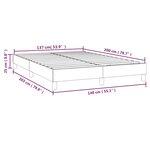 vidaXL Cadre de lit Gris clair 140x200 cm Tissu