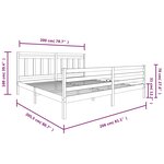vidaXL Cadre de lit Marron miel Bois massif 200x200 cm