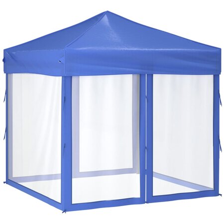 vidaXL Tente de réception pliable avec parois Bleu 2x2 m