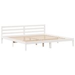 vidaXL Cadre de lit et tête de lit blanc 180x200 cm bois de pin massif