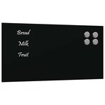 vidaXL Tableau noir magnétique mural Noir 40x20 cm Verre trempé