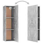 vidaXL Ensemble de meubles TV 3 Pièces Gris béton Bois d'ingénierie