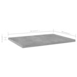 vidaXL Panneaux de bibliothèque 4 Pièces gris béton bois d’ingénierie
