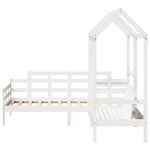 vidaXL Ensemble de lit de jour et de banc et toit 90x190 cm pin massif