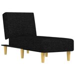 vidaXL Chaise longue noir tissu