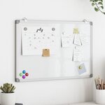 vidaXL Tableau blanc magnétique 80x60x1 7 cm aluminium