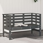 vidaXL Banc de jardin gris 111 5x53x71 cm bois massif de pin