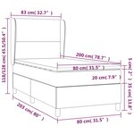 vidaXL Sommier à lattes de lit avec matelas Cappuccino 80x200 cm
