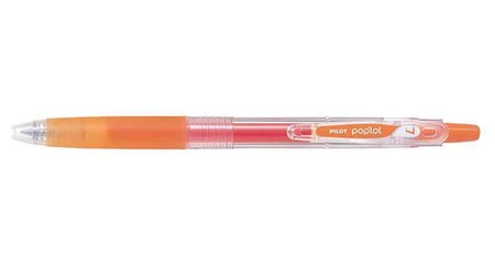 Roller Rétractable encre gel POP'LOL Pte 0,7 Trait 0,4 mm Orange PILOT