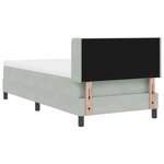 lit box spring vidaXL avec matelas gris clair 90x200 cm en velours