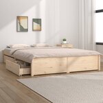 vidaXL Cadre de lit avec tiroirs 180x200 cm Super King