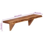 vidaXL Étagères murales 2 Pièces 60x20x18 cm Bois d'acacia massif