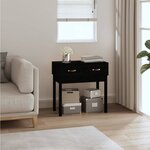 vidaXL Table console Noir 76 5x40x75 cm Bois massif de pin