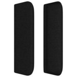 vidaXL Tête de lit avec oreilles Noir 183x16x78/88 cm Tissu