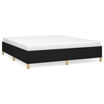 vidaXL Cadre de lit sans matelas noir 160x200 cm tissu