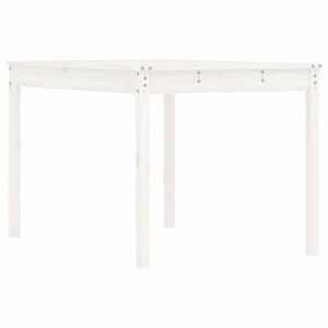vidaXL Table de jardin blanc 121x82 5x76 cm bois massif de pin