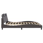vidaXL Cadre de lit sans matelas gris 200x200 cm similicuir