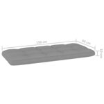 vidaXL Banc de jardin avec coussins gris 179 cm Pin imprégné