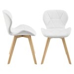Lot de 4 chaises similicuir 81 x 57 x 49 cm blanc 03_0006773