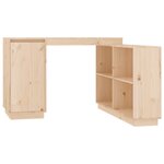 Bureau table poste de travail meuble d'ordinateur informatique étude 110 x 50 x 75 cm bois massif de pin brun 02_0023369
