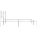 vidaXL Cadre de lit métal avec tête de lit blanc 183x213 cm