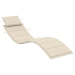 vidaXL Chaise longue de jardin avec coussin Bois d'acacia solide