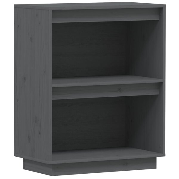 vidaXL Armoire console Gris 60x34x75 cm Bois de pin solide