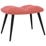 vidaXL Chaise de relaxation avec tabouret Rose Velours