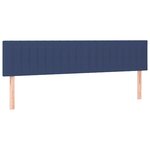 vidaXL Sommier à lattes de lit avec matelas Bleu 160x200 cm Tissu
