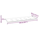 vidaXL Coussin de banc de jardin crème 150x50x4 cm tissu oxford
