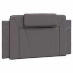 vidaXL Coussin de tête de lit gris 100 cm similicuir