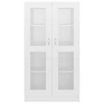 vidaXL Armoire vitrine Blanc brillant 82 5x30 5x150 cm Bois ingénierie