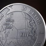 Pièce de monnaie en Argent 10 Cedis g 62.2 (2 oz) Millésime 2024 BATTLE OF KYIV