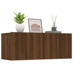vidaXL Meubles TV 2 Pièces chêne marron 80x30x30 cm bois ingénierie