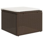 vidaXL Salon de jardin avec coussins 5 Pièces marron résine tressée