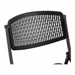 Lot de 5 chaises restaurants  les cafés  les bureaux et les salles d'attente 150 kg max conception pliante noir 14_0006014